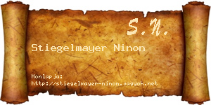Stiegelmayer Ninon névjegykártya